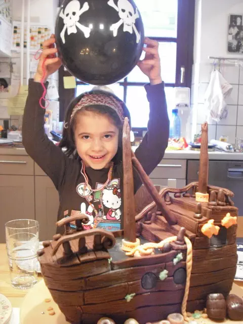 Piratenschiff Torte für meine Tochter Clara