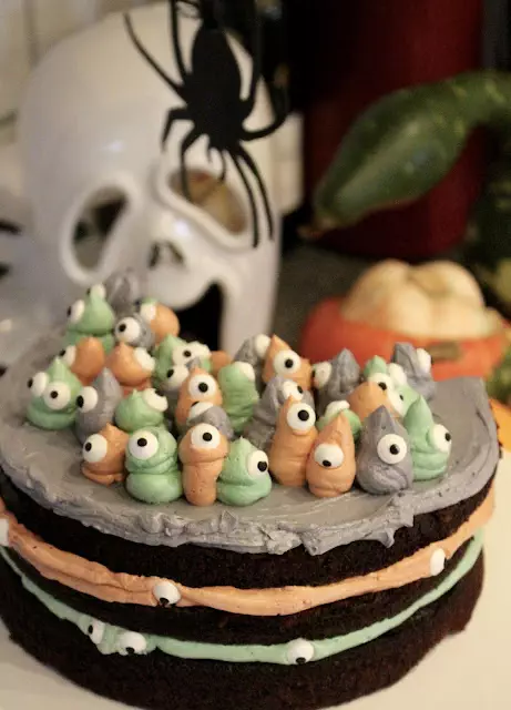 Halloween Geister Torte - Spooky Eyes Cake - Youtube Kooperation Halloween 2016