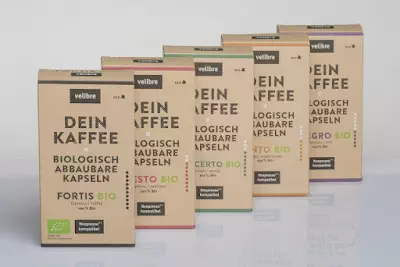 Kapsel Kaffee von velibre - biologisch abbaubar und 100% Bio