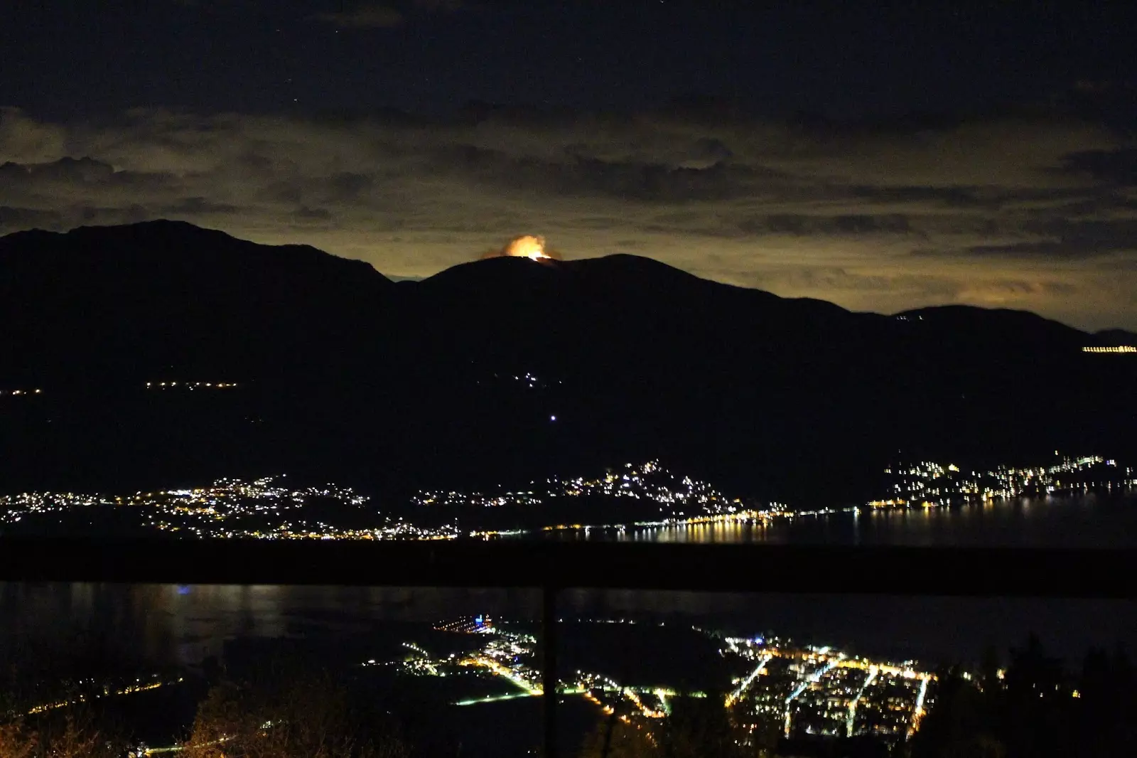 Waldbrand im Tessin, Lago Maggiore