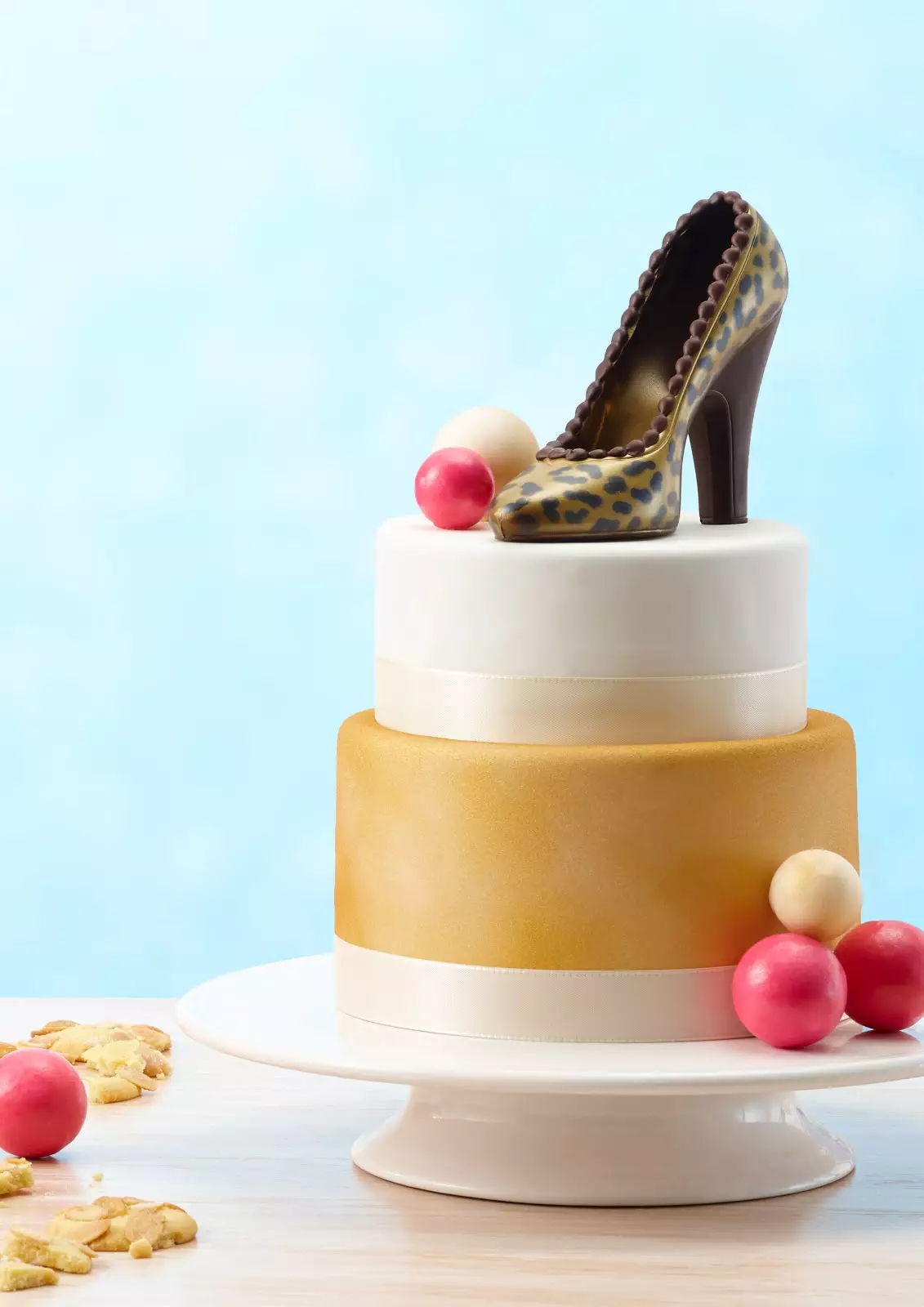 Shopping-Queen-Torte mit High Heel ganz aus Schokolade von arko
