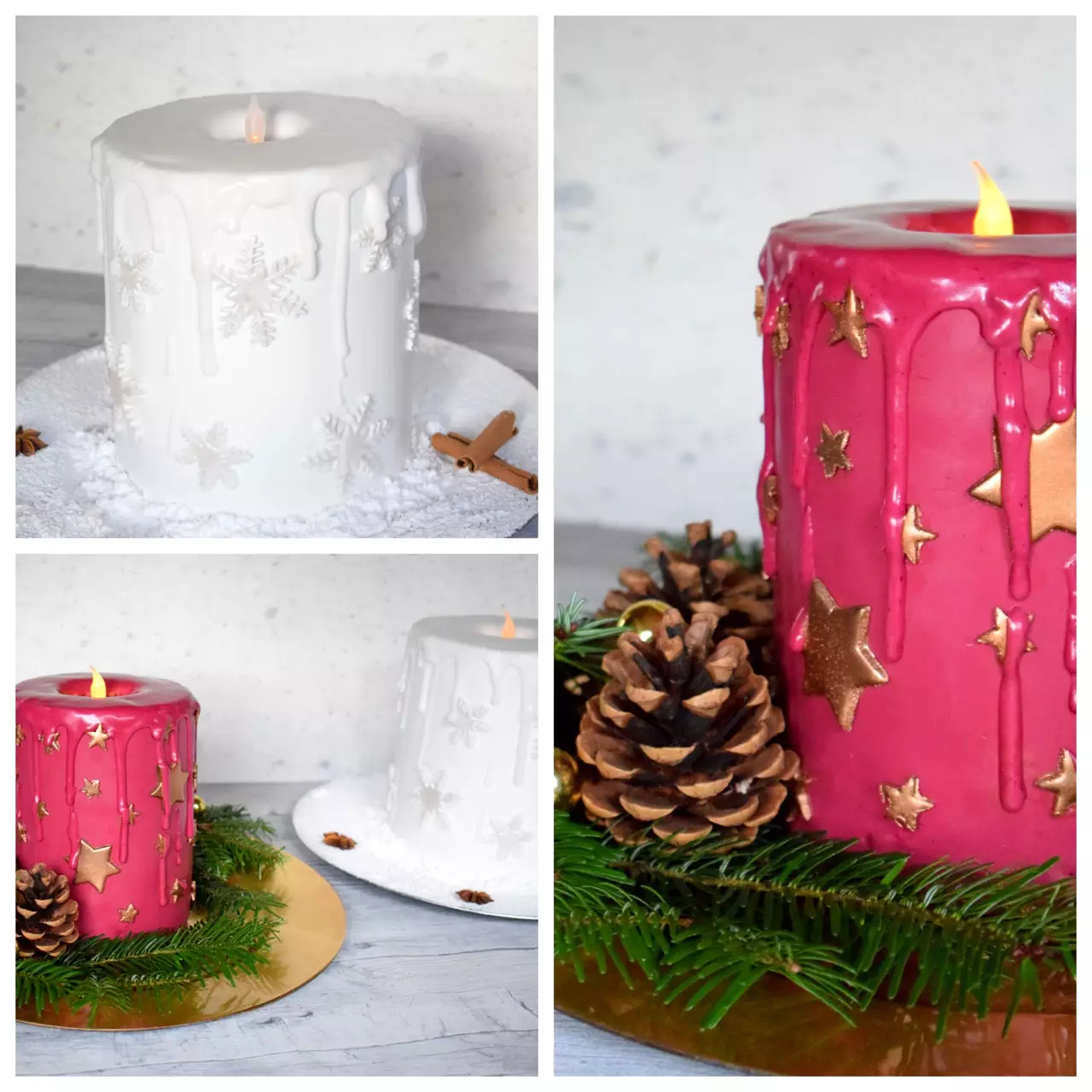 Motivtorte Kerze - Adventstorte von Purzel Cake