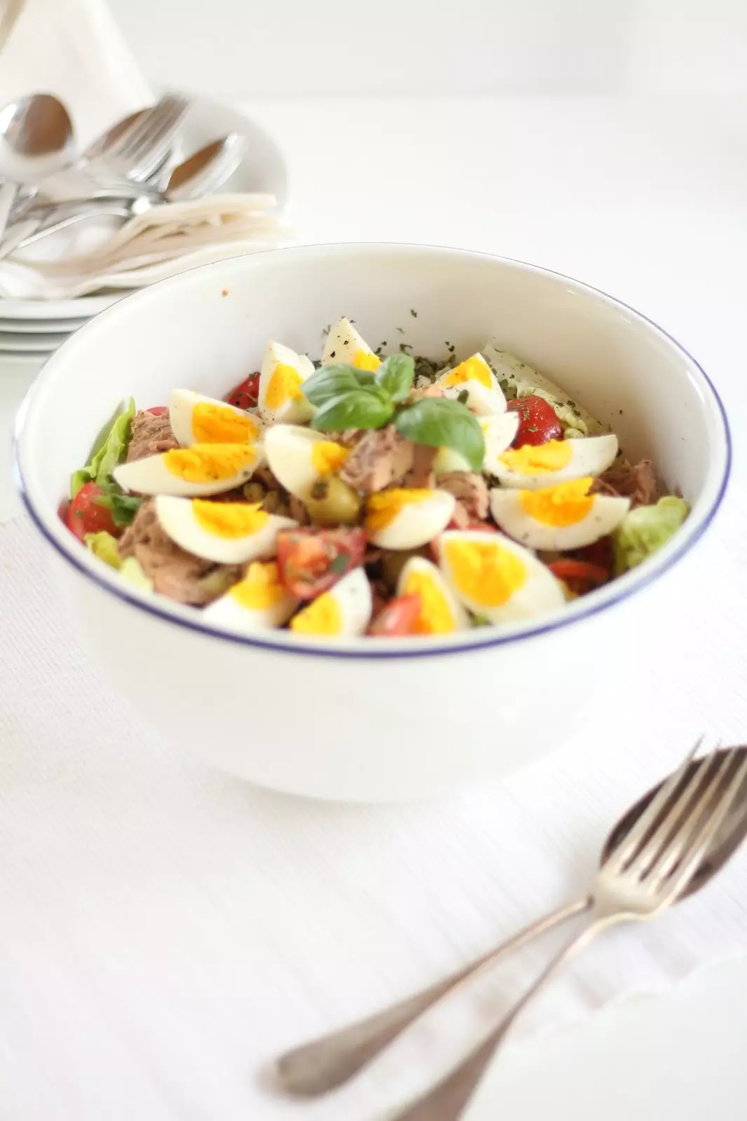 Salat Nizza mit Thunfisch und Oliven - Rezept für sonnige Frühlingstage