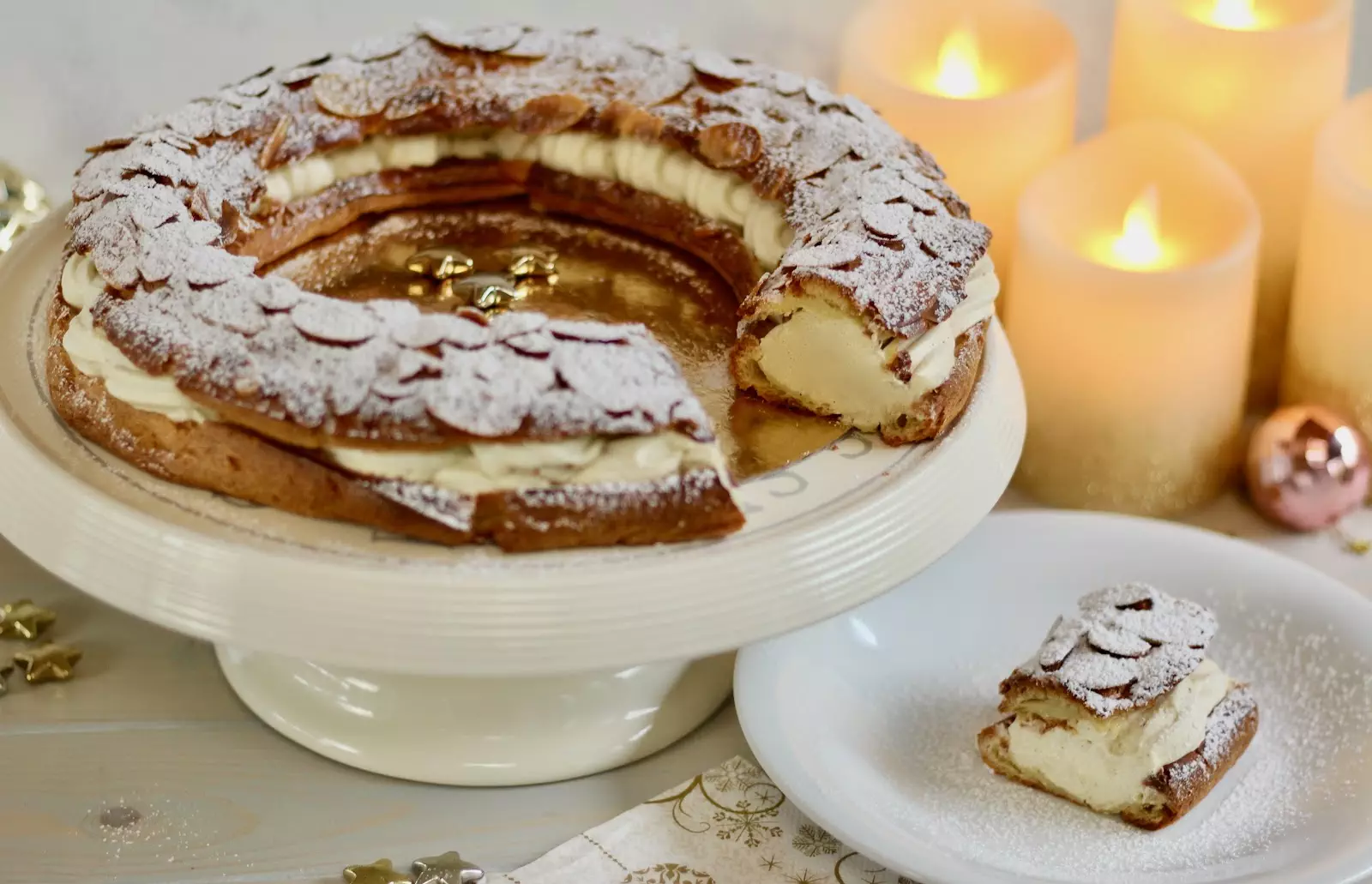 Himmlisches Paris-Brest Dessert! Windbeuteltorte mit Pudding-Buttercreme: Rezept und Video von Sugarprincess | SCCC 2021: Türchen Nr. 19 | Gewinnspiel