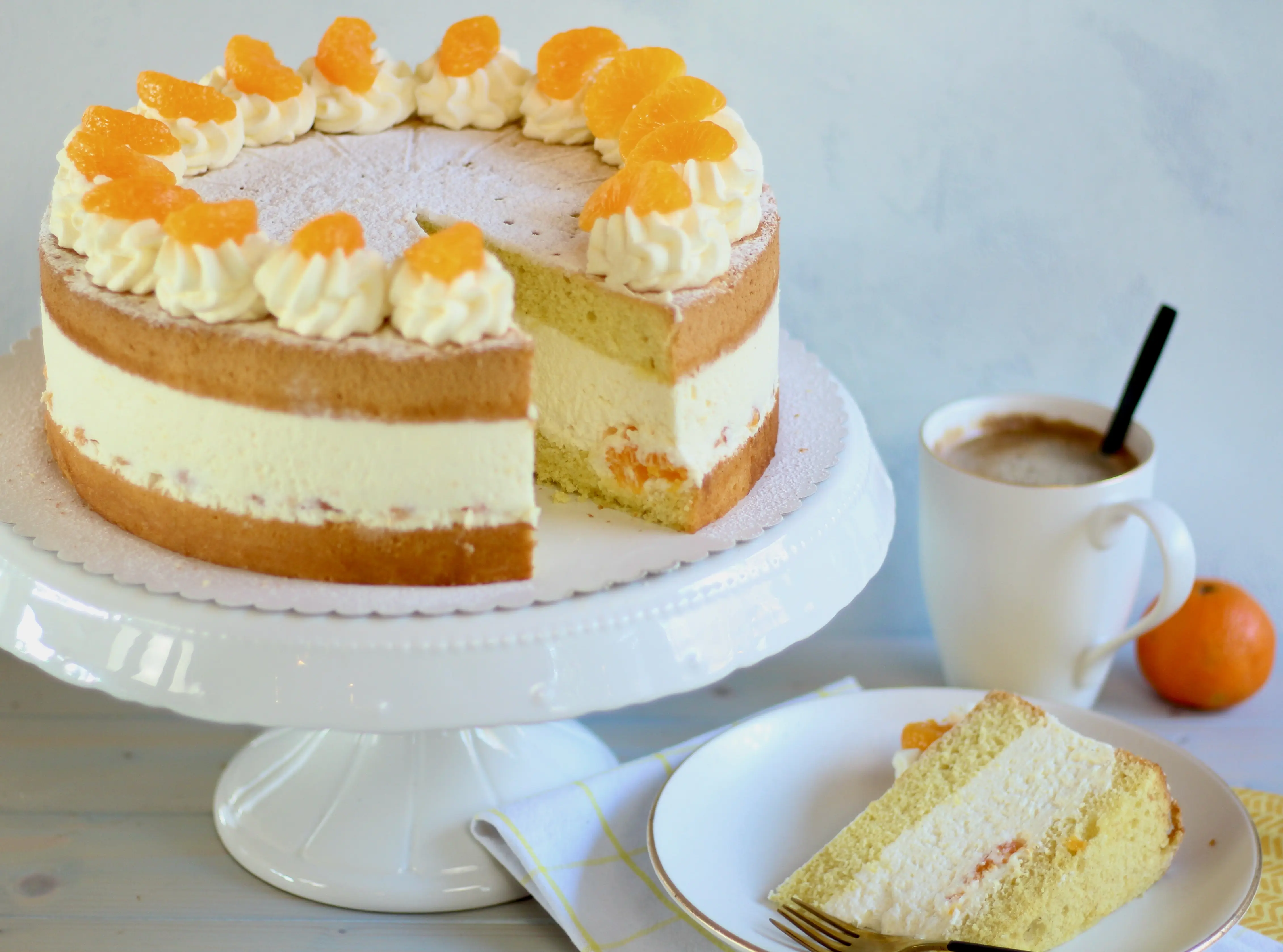 Die klassische Käse-Sahne-Torte mit Mandarinen einfach selber backen! 💝Rezept und Video von SUGARPRINCESS 💝