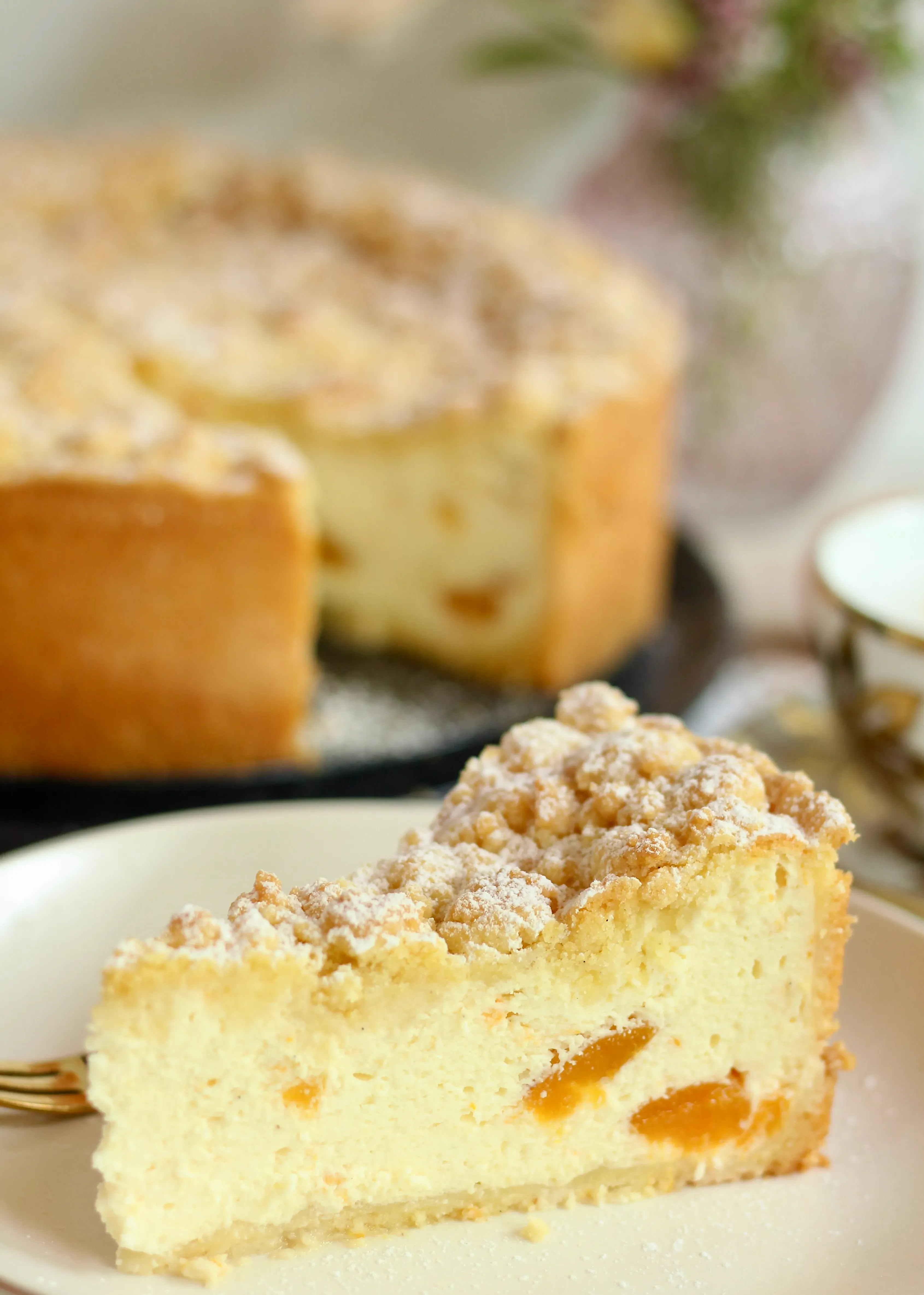 Traumhaft cremig-knusprig! Aprikosen-Streusel-Quarkkuchen