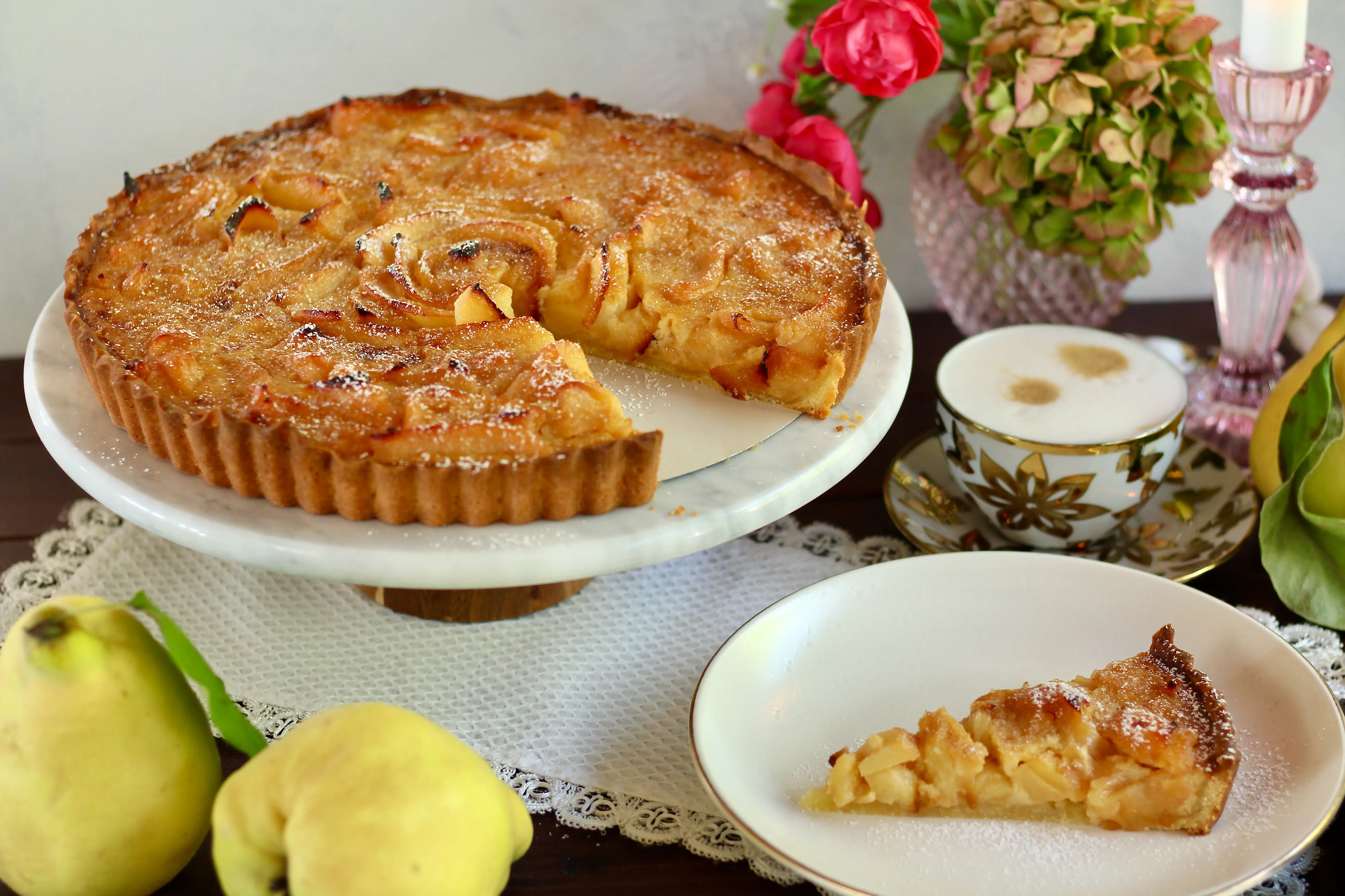 Göttliche Quitten-Tarte mit Sahne-Karamell! Rezept und Video von Sugarprincess