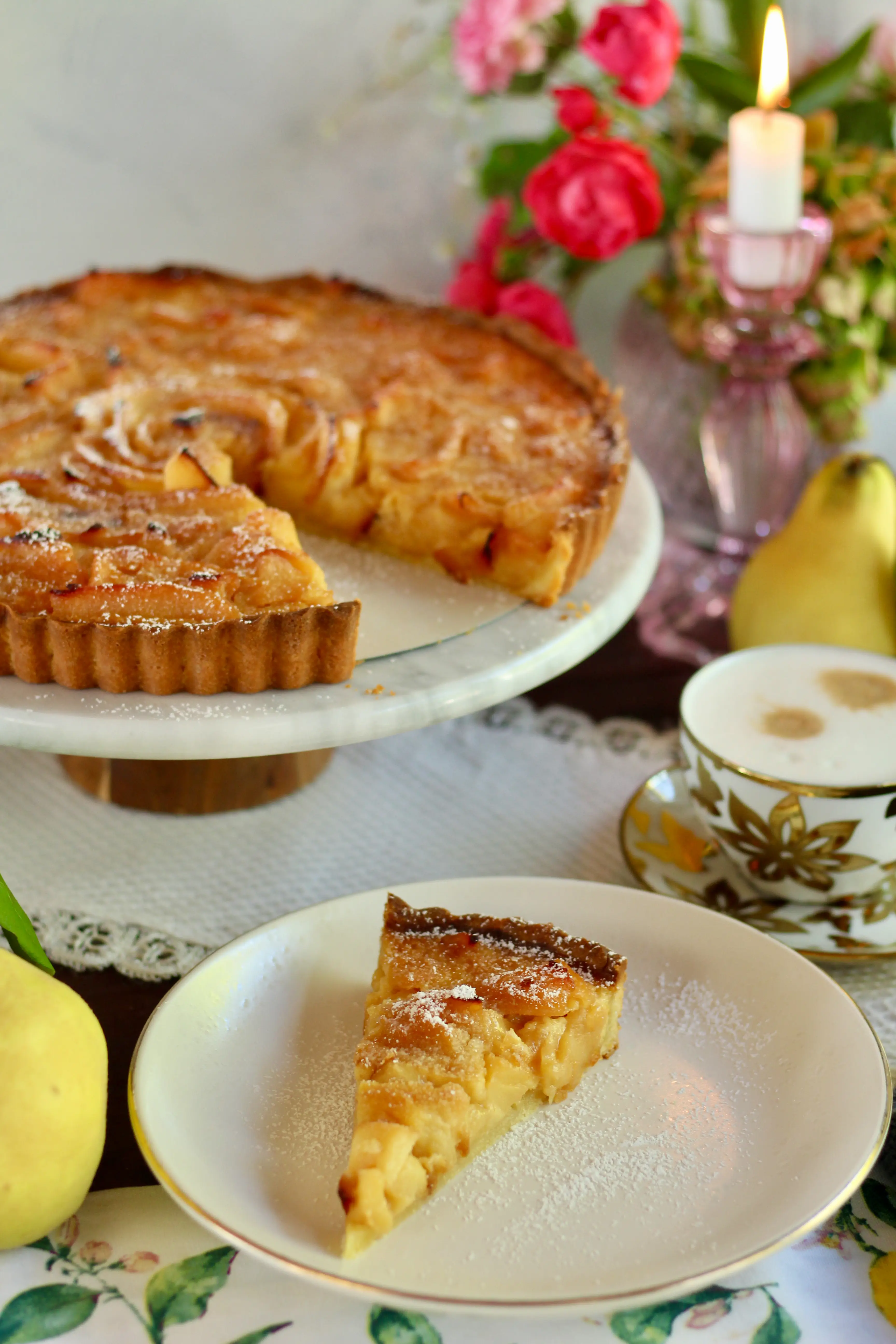 Göttliche Quitten-Tarte mit Sahne-Karamell! Rezept und Video von Sugarprincess