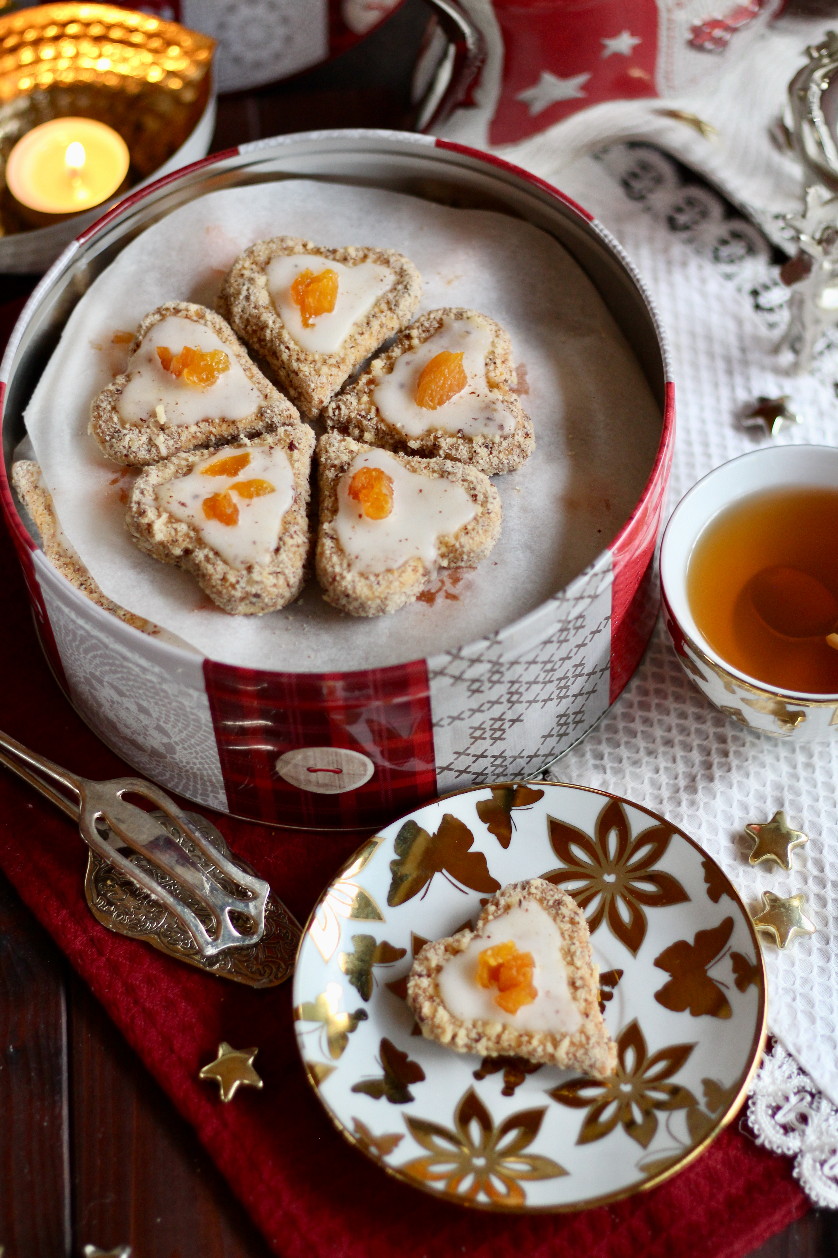 Haselnuss-Aprikosen-Herzen backen! 💝 Plätzchen für die ...